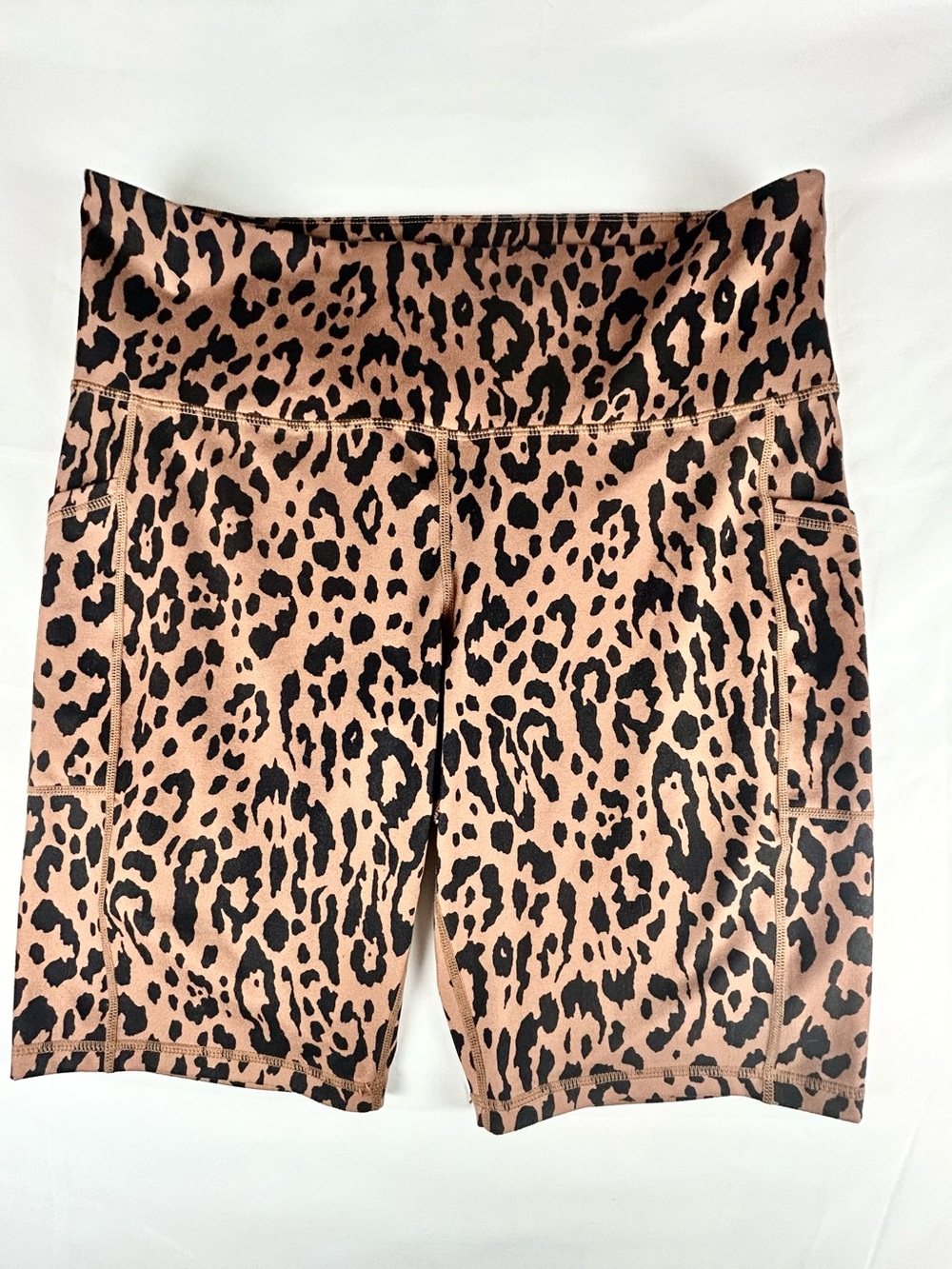 Ideology Shorts Women's X-Large Animal Print High-Rise Bike Shorts Athleisure